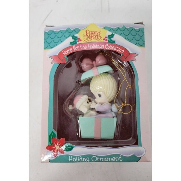 VINTAGE Precious Moments Enesco Home for The Holidays Christmas Holiday Ornament - Picture 1 of 9